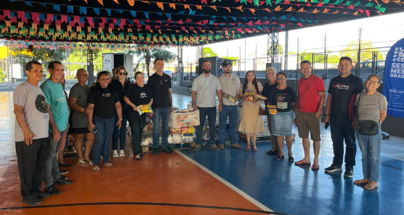 Mesa Brasil realiza entrega de alimentos arrecadados durante Expoara 2026