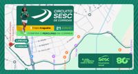 Confira o percurso da etapa Araguaína do Circuito Sesc de Corridas